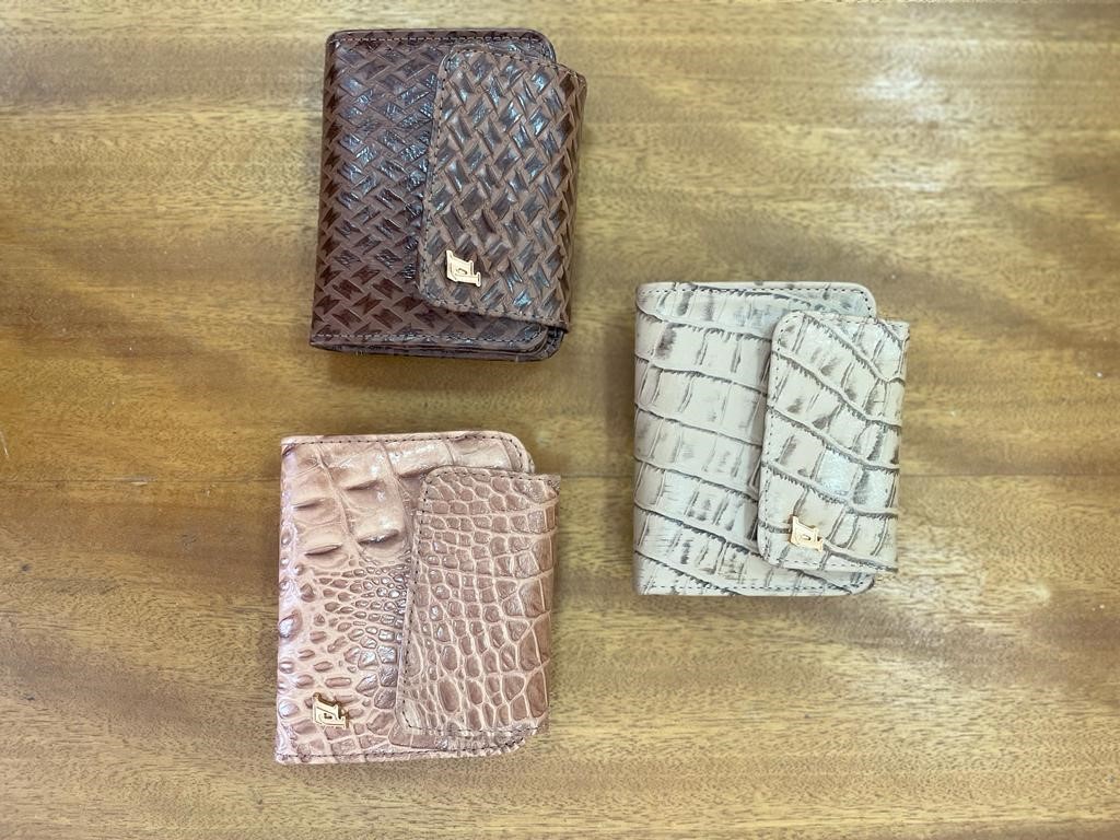 Carteira Croco Rose